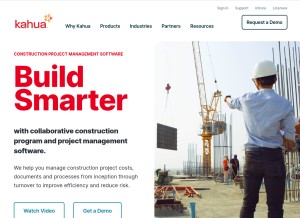 How kahua.com looks like on a tablet such as an iPad.