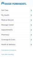 How kaiserpermanente.org looks like on a mobile device such as an iPhone.