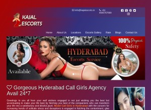 How kajalescorts.in looks like on a tablet such as an iPad.