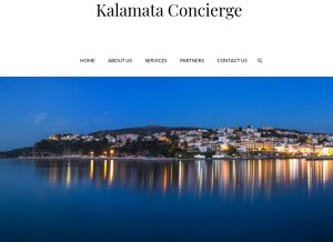 How kalamataconcierge.com looks like on a tablet such as an iPad.