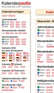 How kalenderpedia.de looks like on a mobile device such as an iPhone.