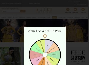 How kalkifashion.com looks like on a tablet such as an iPad.