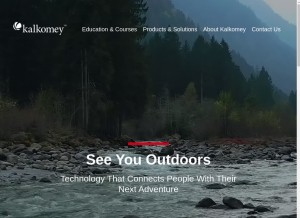 How kalkomey.com looks like on a tablet such as an iPad.