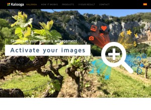 How kalooga.com looks like on a tablet such as an iPad.