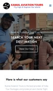 How kamalaviationtours.com looks like on a mobile device such as an iPhone.