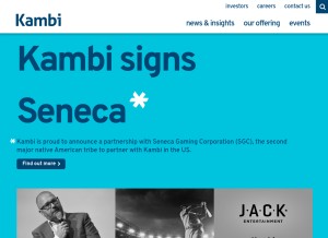 How kambi.com looks like on a tablet such as an iPad.