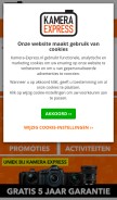 How kamera-express.nl looks like on a mobile device such as an iPhone.