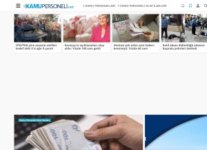 How kamupersoneli.net looks like on a tablet such as an iPad.