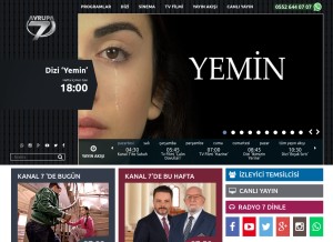 How kanal7avrupa.com looks like on a tablet such as an iPad.