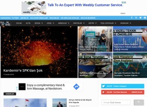 How kanalfinans.com looks like on a tablet such as an iPad.
