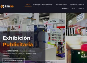 How kanika.ec looks like on a tablet such as an iPad.