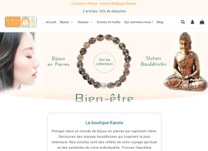 How kaosix.com looks like on a tablet such as an iPad.