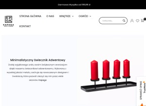 How kapaga.pl looks like on a tablet such as an iPad.