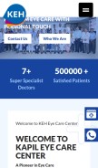 How kapileyehospital.com looks like on a mobile device such as an iPhone.