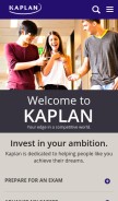 How kaplan.com looks like on a mobile device such as an iPhone.