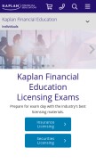 How kaplanfinancial.com looks like on a mobile device such as an iPhone.