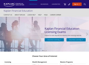 How kaplanfinancial.com looks like on a tablet such as an iPad.