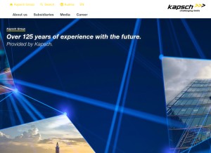 How kapsch.net looks like on a tablet such as an iPad.