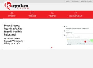 How kapulan.hu looks like on a tablet such as an iPad.