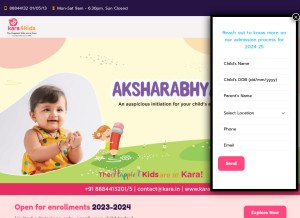 How kara.in looks like on a tablet such as an iPad.