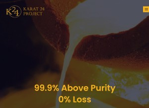 How karat24project.com looks like on a tablet such as an iPad.