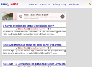How karekaise.com looks like on a tablet such as an iPad.