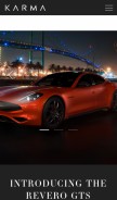 How karmaautomotive.com looks like on a mobile device such as an iPhone.