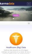 How karmadata.com looks like on a mobile device such as an iPhone.