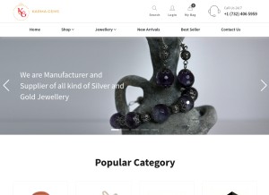How karmagemsllc.com looks like on a tablet such as an iPad.