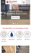 How karndean.com looks like on a mobile device such as an iPhone.