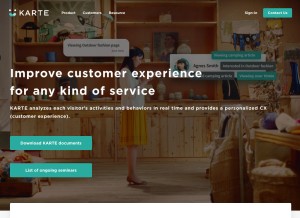 How karte.io looks like on a tablet such as an iPad.