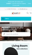 How kartit.us looks like on a mobile device such as an iPhone.