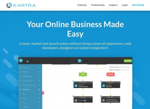How kartra.com looks like on a tablet such as an iPad.
