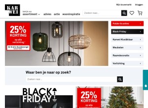 How karwei.nl looks like on a tablet such as an iPad.