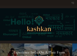 How kashkanrestaurants.com looks like on a tablet such as an iPad.