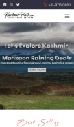 How kashmirhills.com looks like on a mobile device such as an iPhone.