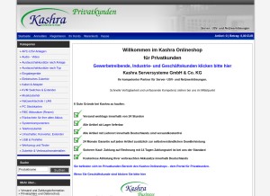 How kashra-server.com looks like on a tablet such as an iPad.