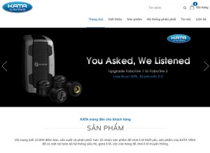 How katavina.com looks like on a tablet such as an iPad.