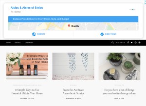 How katrinaleechambers.com looks like on a tablet such as an iPad.