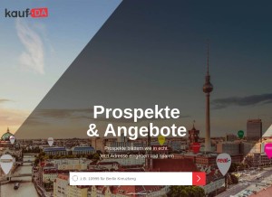 How kaufda.de looks like on a tablet such as an iPad.