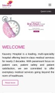 How kauveryhospital.com looks like on a mobile device such as an iPhone.