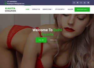 How kavitachauhan.in looks like on a tablet such as an iPad.