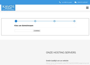 How kavos-hosting.nl looks like on a tablet such as an iPad.