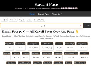 How kawaiifac.us looks like on a tablet such as an iPad.
