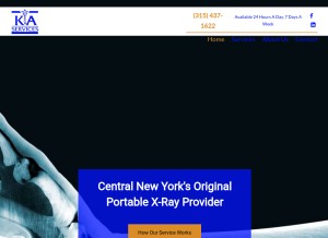 How kaxray.com looks like on a tablet such as an iPad.