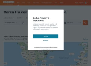 How kayak.it looks like on a tablet such as an iPad.
