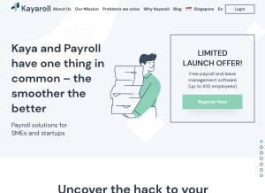 How kayaroll.com looks like on a tablet such as an iPad.