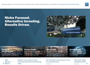 How kaynecapital.com looks like on a tablet such as an iPad.