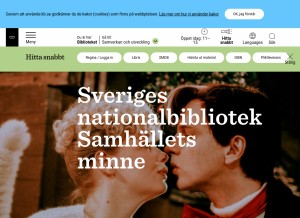 How kb.se looks like on a tablet such as an iPad.