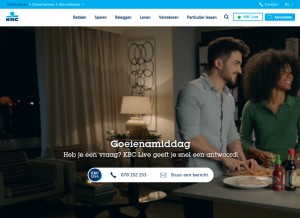 How kbc.be looks like on a tablet such as an iPad.